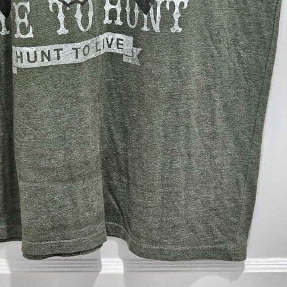 Cabela's Live to Hunt, Hunt to Live Green T-Shirt - Size Large - Picture 8 of 14